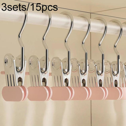 3sets/15pcs Multifunctional Portable Anti-Slip Cap Clip With Hook Non-Marked Storage Clip For Hats, Socks & Skirts
