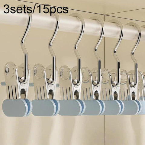 3sets/15pcs Multifunctional Portable Anti-Slip Cap Clip With Hook Non-Marked Storage Clip For Hats, Socks & Skirts