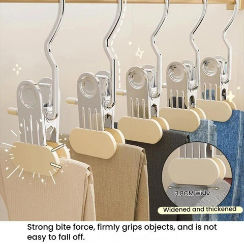 3sets/15pcs Multifunctional Portable Anti-Slip Cap Clip With Hook Non-Marked Storage Clip For Hats, Socks & Skirts