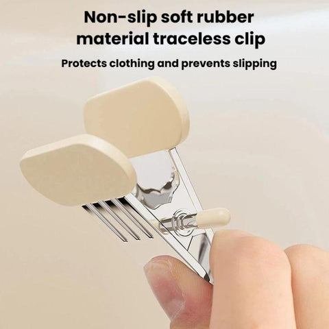 3sets/15pcs Multifunctional Portable Anti-Slip Cap Clip With Hook Non-Marked Storage Clip For Hats, Socks & Skirts