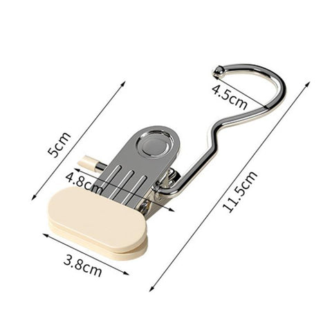 3sets/15pcs Multifunctional Portable Anti-Slip Cap Clip With Hook Non-Marked Storage Clip For Hats, Socks & Skirts