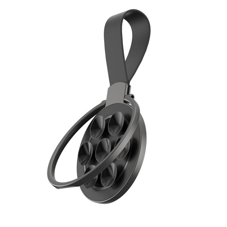 Magnetic Suction Cup Phone Ring Stand Strong Adhesion Phone Grip, Graphite, Silver