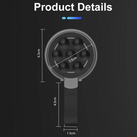 Magnetic Suction Cup Phone Ring Stand Strong Adhesion Phone Grip, Graphite, Silver