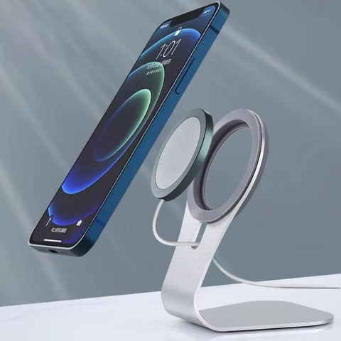 Aluminum Alloy Phone Holder Stand for Magnetic Wireless Charger Desktop Bracket
