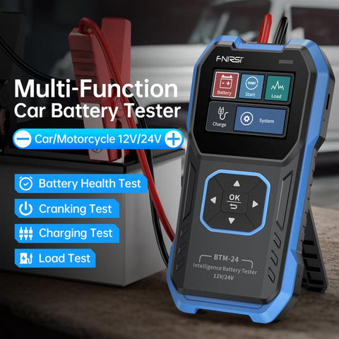 FNIRSI 12V/24V Automotive Battery Voltage And Capacity Tester, BTM-24