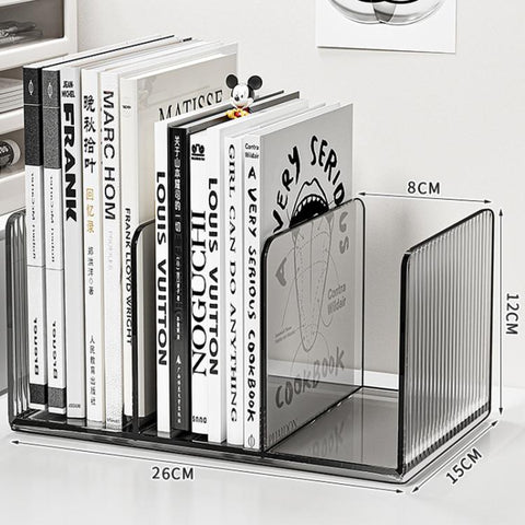 Acrylic Bookends & Document Holder Desktop Book Organizer For Office