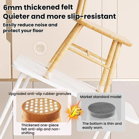 4pcs Round Chair Leg Foot Covers Silent Anti-Slip Protective Pads, 2-2.5cm