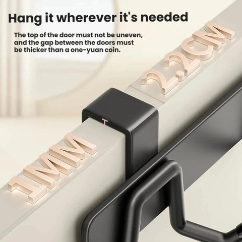 Over-the-Door Stainless Steel Hook Rack No Drill Multi-Hooks for Cabinet/Closet Door, Single Black, Single White, Double Black, Double White