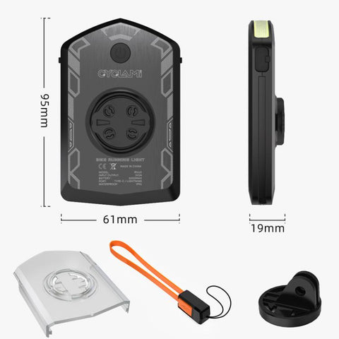 Night Cycling Light Daytime Warning Light Road Bike Flashing Light With Integrated Computer Mount, RVL01