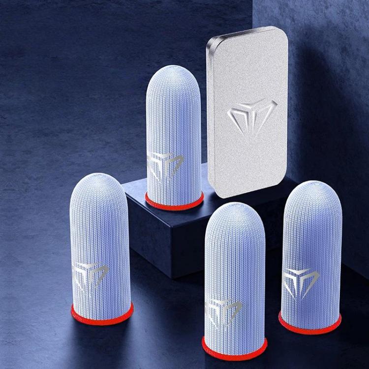 Shezi 2pairs E-Sports Gaming Finger Cots Breathable Sweat-Proof Anti-Slip Finger Sleeves, SZ-S03 Red, SZ-S03 Blue, SZ-S03 Black, K02