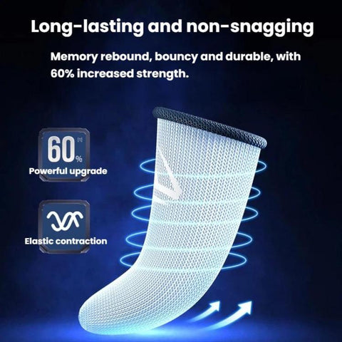Shezi 2pairs E-Sports Gaming Finger Cots Breathable Sweat-Proof Anti-Slip Finger Sleeves, SZ-S03 Red, SZ-S03 Blue, SZ-S03 Black, K02