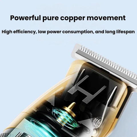 YJ-101 6 In 1 Multifunctional Digital Display Electric Hair Clipper IPX6 Waterproof Nose & Armpit Hair Trimmer