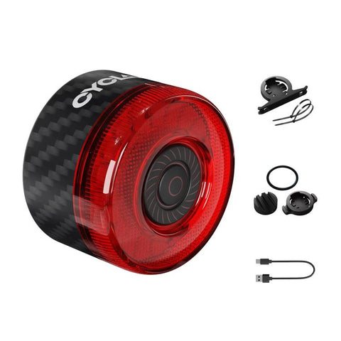 Bicycle Smart Braking Carbon Fiber Vibration Sensing Rear Light Warning Light, CY120