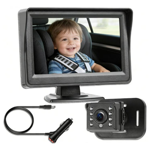 4.3 Inch 480P In-Car IPS Screen Baby Stroller Rear Seat Monitor