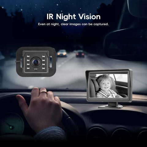4.3 Inch 480P In-Car IPS Screen Baby Stroller Rear Seat Monitor