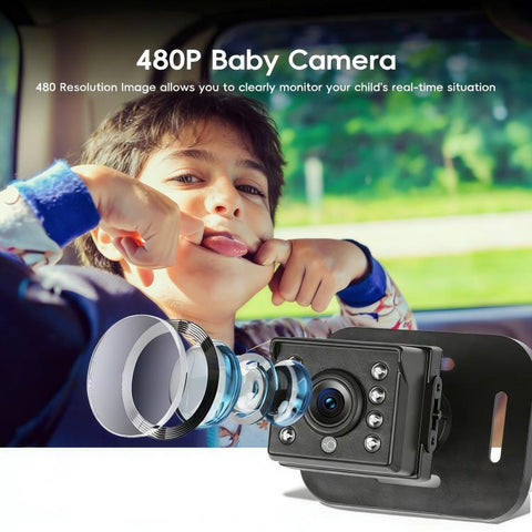 4.3 Inch 480P In-Car IPS Screen Baby Stroller Rear Seat Monitor