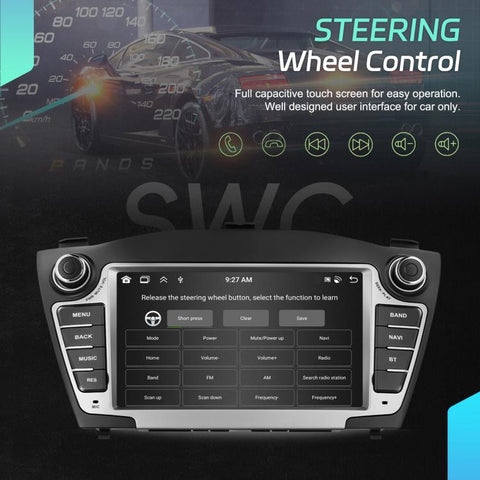 For Hyundai IX35 Car Central Control Screen Navigation Bluetooth Player, 4G+64G, 6G+128G