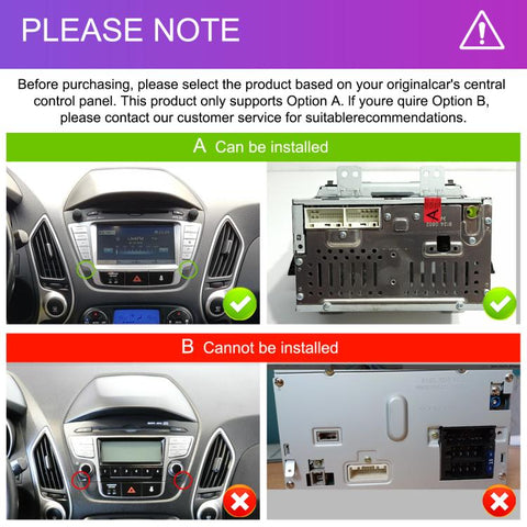For Hyundai IX35 Car Central Control Screen Navigation Bluetooth Player, 4G+64G, 6G+128G