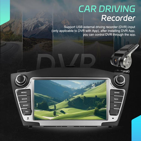 For Hyundai IX35 Car Central Control Screen Navigation Bluetooth Player, 4G+64G, 6G+128G