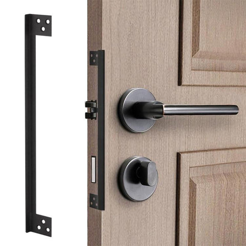 L-Shaped Stainless Steel Door Latch Protector Cover Outswing Door Lock Latch Protector, 7 inch, 11 inch