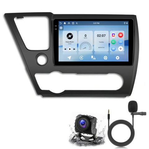 For Honda Civic US Left Hand Drive Android Car Central Control Screen Navigation Bluetooth Player, 4-Core 2GB + 64GB, 4-Core 4GB + 64GB, 4-Core 4GB + 128GB, 8-Core 4GB + 64GB, 8-Core 6GB + 128GB