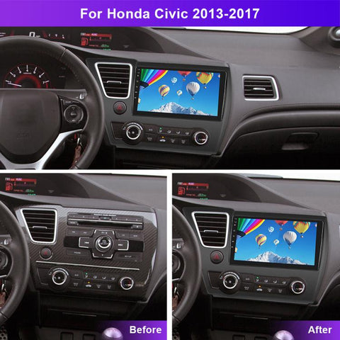 For Honda Civic US Left Hand Drive Android Car Central Control Screen Navigation Bluetooth Player, 4-Core 2GB + 64GB, 4-Core 4GB + 64GB, 4-Core 4GB + 128GB, 8-Core 4GB + 64GB, 8-Core 6GB + 128GB