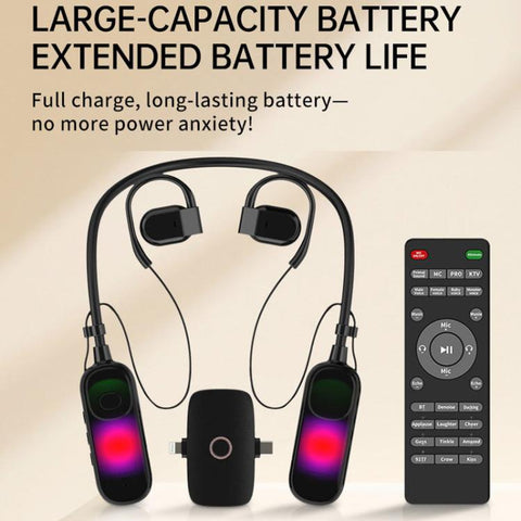 Live Broadcast All-In-One Headset With Sound Card Wireless Neck-Worn Microphone, G10T