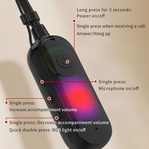 Live Broadcast All-In-One Headset With Sound Card Wireless Neck-Worn Microphone, G10T