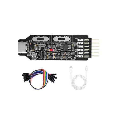 YAHBOOM USB Multi-Protocol Serial Converter Module For STM32, ESP32, RPi, Module, Module + DuPont Wire, Module + DuPont wire + Type-C