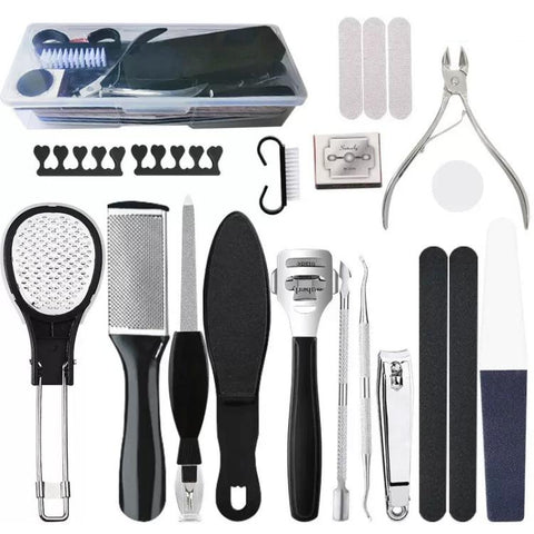 Foot Care Kit for Callus and Dead Skin Removal Complete Pedicure Set, 17 In 1, 20 In 1, 23 In 1, 27 In 1