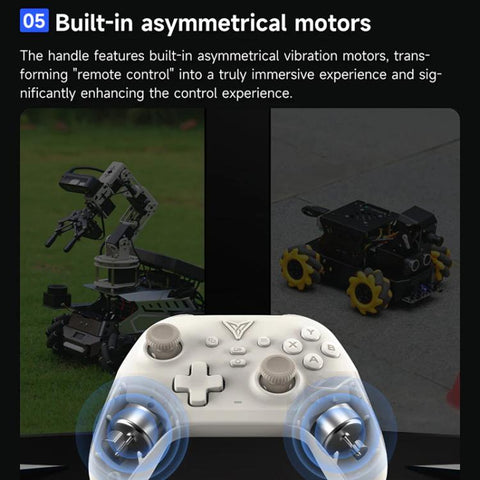 YAHBOOM Tri-Mode ROS Robot Controller Wireless Gamepad for Jetson, Raspberry Pi, Switch, PC