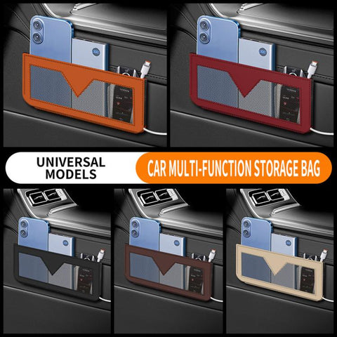 Car Storage Net Bag For Receipts Cards Mobile Phones Side Storage Pocket