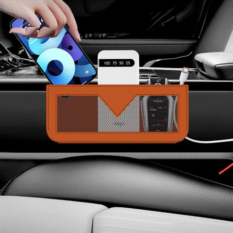 Car Storage Net Bag For Receipts Cards Mobile Phones Side Storage Pocket