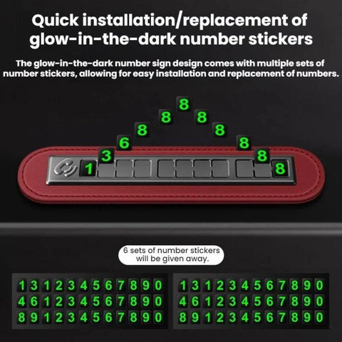 Cars Temporary Parking Phone Number Sign
