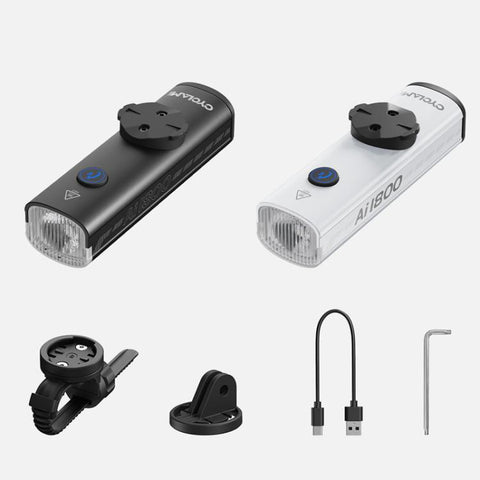 CYCLAMi AI1800 Bicycle Headlight Waterproof High-Intensity Night Riding Flashlight, AI1800