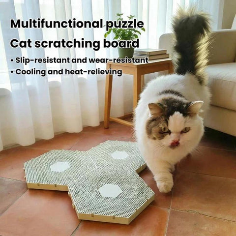 Interlocking Hexagonal Cat Scratcher Non-Slip Portable Washable Claw Grinding Board