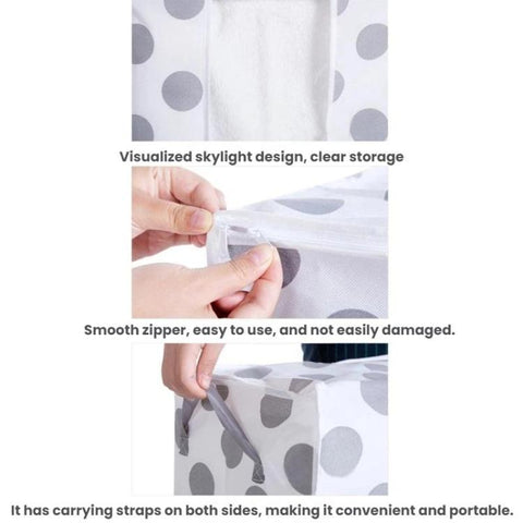Non-Woven Printed Cotton Quilt Dustproof Storage Bag, 42x27x50cm, 60x43x36cm