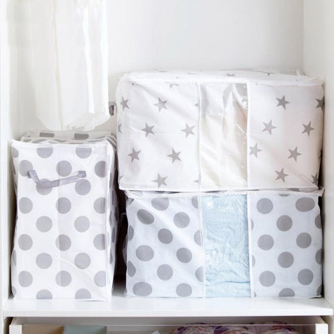 Non-Woven Printed Cotton Quilt Dustproof Storage Bag, 42x27x50cm, 60x43x36cm