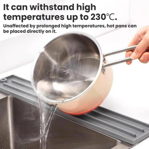 Narrow Non-slip Draining Kitchen Stovetop Spatula Storage Mat