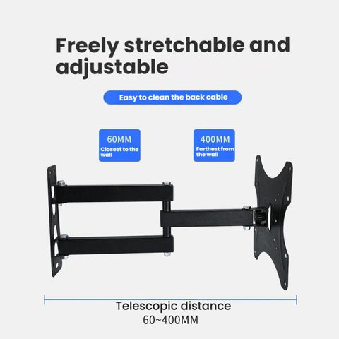 Articulating TV Wall Mount with Wide Swing Arm, Extends and Tilts for 14-55 Inch TVs and Monitors, 117B, 117B-2