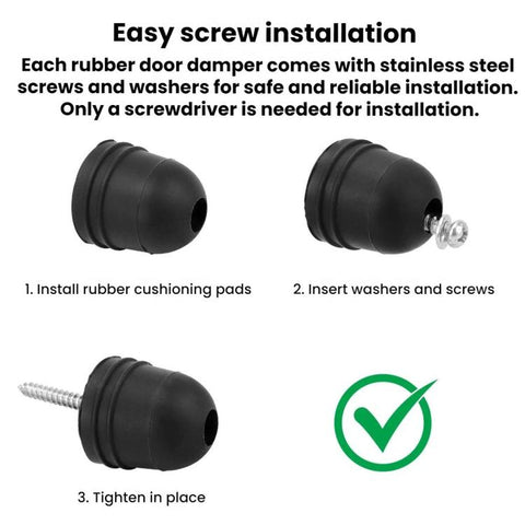 4pcs /Pack Rubber RV Door Bumper Anti-Collision Protection Pad With Mounting Screws, 4pcs /Pack