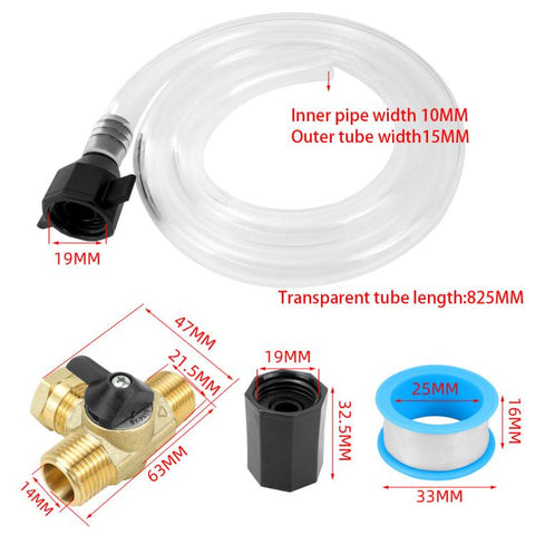 RV Water Heater Check Valve and Water Pipe Antifreeze Conversion Kit, 4pcs /Set, 6pcs /Set