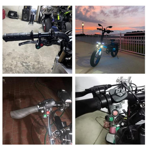 ATV Turn Signal Malfunction Light Horn Wiring Harness Handlebar Thumb Switch With LED Light Kit, CP-4331