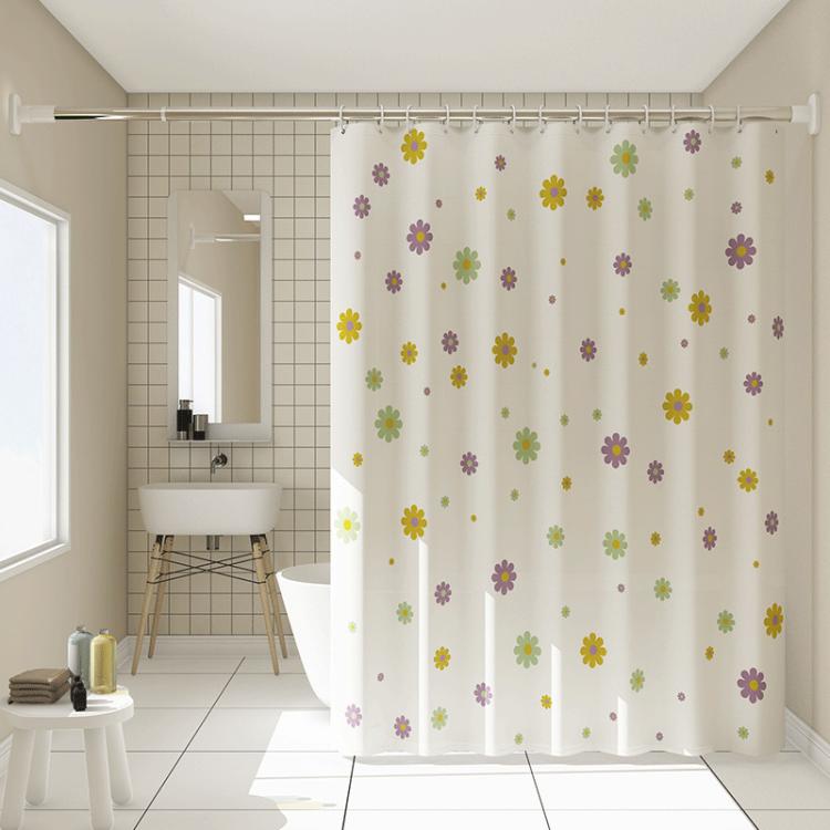 Bathroom Partition Mildew-Proof Waterproof No-Drill Thickened Shower Curtain, 120x180cm, 180x200cm