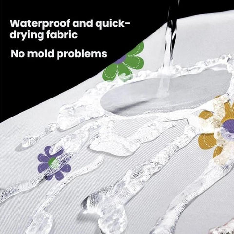 Bathroom Partition Mildew-Proof Waterproof No-Drill Thickened Shower Curtain, 120x180cm, 180x200cm