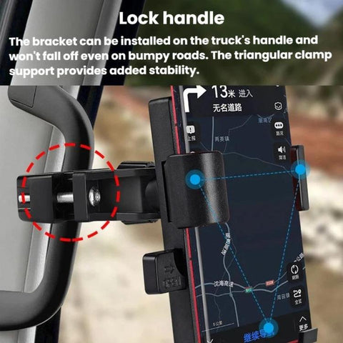 Truck Car Phone Holder Anti-Shake Handle Mount Navigation Bracket