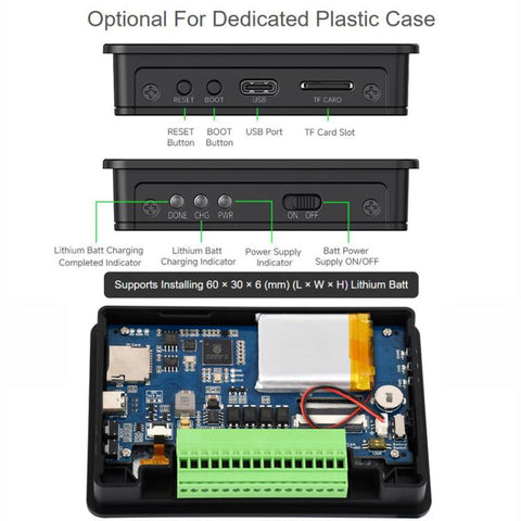 WAVESHARE RP2350 4.3inch Capacitive Touch Display Development Board, Without Case, With Plastic Case