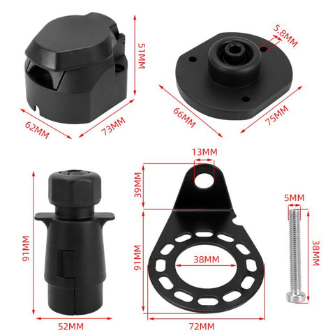 7-pin Automotive Connector Copper Pin Connector Kit