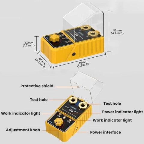 AUTOOL Automotive Dual-Hole Spark Plug Tester Ignition System Diagnostic Tool, US Plug, EU Plug