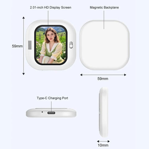 X3 Wired Smartphone Selfie Mirror Magnetic Rear Mounted Selfie Display, X3 Wired